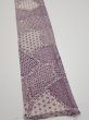Photo2: 4F08z40  Japanese Kimono Silk  FABRIC Asanoha Purple 55.9x7.3 (2)