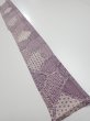 Photo5: 4F08z40  Japanese Kimono Silk  FABRIC Asanoha Purple 55.9x7.3 (5)