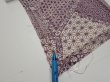 Photo6: 4F08z40  Japanese Kimono Silk  FABRIC Asanoha Purple 55.9x7.3 (6)
