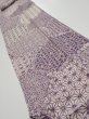 Photo1: 4F09z50  Japanese Kimono Silk  FABRIC Asanoha Purple 67.7x7.1 (1)