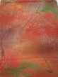 Photo1: 4F01z60  Japanese Kimono Crepe Silk  FABRIC Branch Dark orange 41.7x14.4 (1)