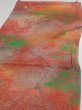 Photo3: 4F01z60  Japanese Kimono Crepe Silk  FABRIC Branch Dark orange 41.7x14.4 (3)