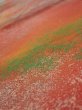 Photo4: 4F02z70  Japanese Kimono Crepe Silk  FABRIC Branch Dark orange 41.7x14.2 (4)