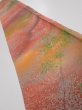 Photo1: 4F08z50  Japanese Kimono Crepe Silk  FABRIC Branch Dark orange 58.3x7.1 (1)