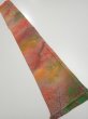 Photo5: 4F08z50  Japanese Kimono Crepe Silk  FABRIC Branch Dark orange 58.3x7.1 (5)