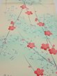 Photo1: 4F01z60  Japanese Kimono Silk  FABRIC Plum branch Light cream 41.7x14.0 (1)