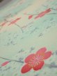 Photo4: 4F01z60  Japanese Kimono Silk  FABRIC Plum branch Light cream 41.7x14.0 (4)