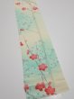 Photo2: 4F09z50  Japanese Kimono Silk  FABRIC Plum branch Light cream 79.5x6.9 (2)