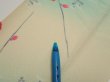 Photo9: 4F09z50  Japanese Kimono Silk  FABRIC Plum branch Light cream 79.5x6.9 (9)