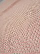 Photo1: 4F01z50  Japanese Kimono Silk SHIBORI FABRIC  Coral pink 42.5x14.0 (1)