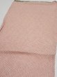 Photo4: 4F01z50  Japanese Kimono Silk SHIBORI FABRIC  Coral pink 42.5x14.0 (4)