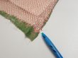 Photo7: 4F01z50  Japanese Kimono Silk SHIBORI FABRIC  Coral pink 42.5x14.0 (7)