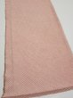 Photo3: 4F05z70  Japanese Kimono Silk SHIBORI FABRIC  Coral pink 60.6x13.8 (3)
