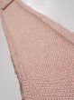 Photo1: 4F09z50  Japanese Kimono Silk SHIBORI FABRIC  Coral pink 73.2x6.9 (1)