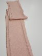 Photo3: 4F09z50  Japanese Kimono Silk SHIBORI FABRIC  Coral pink 73.2x6.9 (3)