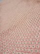 Photo4: 4F10z20  Japanese Kimono Silk SHIBORI FABRIC  Coral pink 36.2x6.7 (4)