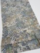 Photo2: 1Y01z60  Japanese Kimono Silk  FABRIC Heian era Gray 40.2x13.8 (2)