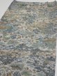 Photo3: 1Y01z60  Japanese Kimono Silk  FABRIC Heian era Gray 40.2x13.8 (3)