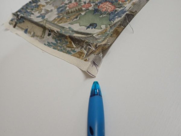 Photo6: 1Y07z40  Japanese Kimono Silk  FABRIC Heian era Gray 59.1x6.9 (6)