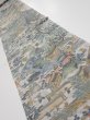 Photo1: 1Y09z60  Japanese Kimono Silk  FABRIC Heian era Gray 84.6x6.9 (1)