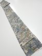 Photo5: 1Y09z60  Japanese Kimono Silk  FABRIC Heian era Gray 84.6x6.9 (5)