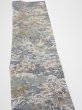 Photo3: 1Y10z30  Japanese Kimono Silk  FABRIC Heian era Gray 37.0x6.9 (3)