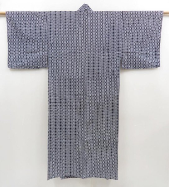 Photo1: 5228T01z540 Vintage Japanese Kimono Cotton  Men's YUKATA  Indigo (1)