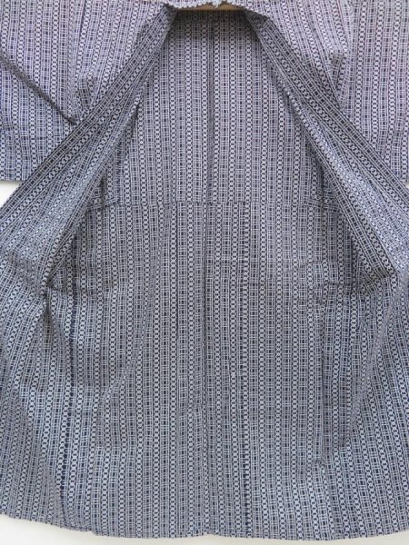 Photo7: 5228T01z540 Vintage Japanese Kimono Cotton  Men's YUKATA  Indigo (7)