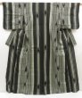Photo1: 5228T03z360 Vintage Japanese Kimono Cotton YUKATA  Black (1)