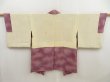 Photo5: 5228T08z540 Vintage Japanese Kimono Silk HAORI  Dull purple (5)