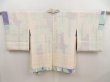 Photo6: 5228T09z520 Vintage Japanese Kimono Silk HAORI  Light blue (6)