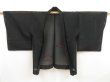 Photo5: 5228T10z280 Vintage Japanese Kimono Silk See through HAORI  Black (5)