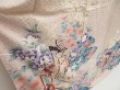 Photo3: 5228T12z1100 Vintage Japanese Kimono Silk FURISODE Royal cart Ash pink (3)