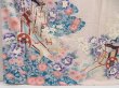 Photo6: 5228T12z1100 Vintage Japanese Kimono Silk FURISODE Royal cart Ash pink (6)