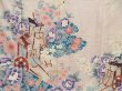 Photo8: 5228T12z1100 Vintage Japanese Kimono Silk FURISODE Royal cart Ash pink (8)