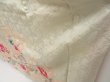 Photo4: 5228T13z1120 Vintage Japanese Kimono Silk FURISODE Flowers Off-white (4)