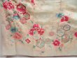 Photo6: 5228T13z1120 Vintage Japanese Kimono Silk FURISODE Flowers Off-white (6)