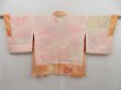 Photo6: 5301T08z500 Vintage Japanese Kimono Silk HAORI Flower Coral orange (6)
