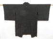 Photo1: 5301T10z300 Vintage Japanese Kimono Silk See through HAORI Susuki Black (1)