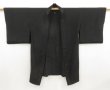 Photo6: 5301T10z300 Vintage Japanese Kimono Silk See through HAORI Susuki Black (6)
