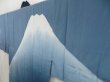 Photo2: 5301T04z530 Vintage Japanese Kimono Silk Men's JUBAN Mt.Fuji Steel blue (2)