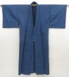 Photo1: 5301T01z450 Vintage Japanese Kimono Cotton YUKATA  Indigo blue (1)