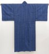 Photo1: 5301T03z540 Vintage Japanese Kimono Cotton Men's YUKATA  Dark lavender blue (1)