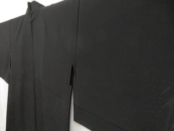 Photo2: 5301T04z300 Vintage Japanese Kimono Silk See through HAORI Maple Black (2)