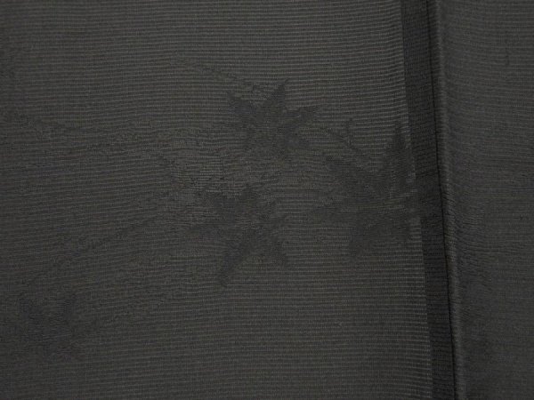 Photo4: 5301T04z300 Vintage Japanese Kimono Silk See through HAORI Maple Black (4)