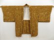 Photo5: 5301T05z550 Vintage Japanese Kimono Silk HAORI  Yellow ochre (5)
