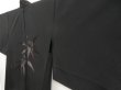 Photo2: 5301T07z330 Vintage Japanese Kimono Silk See through HAORI Bamboo grass Black (2)
