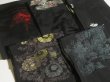 Photo2: CHG3z13  Japanese Kimono Silk BLACK HAORI 25pcs FREE SHIPPING (2)