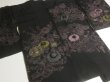 Photo4: CHG3z13  Japanese Kimono Silk BLACK HAORI 25pcs FREE SHIPPING (4)