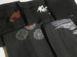 Photo5: CHG3z13  Japanese Kimono Silk BLACK HAORI 25pcs FREE SHIPPING (5)
